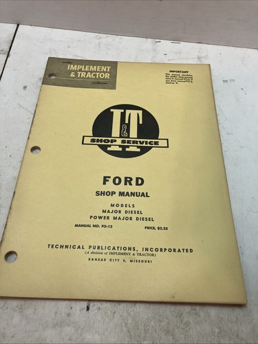 Shop service manual - i&t,